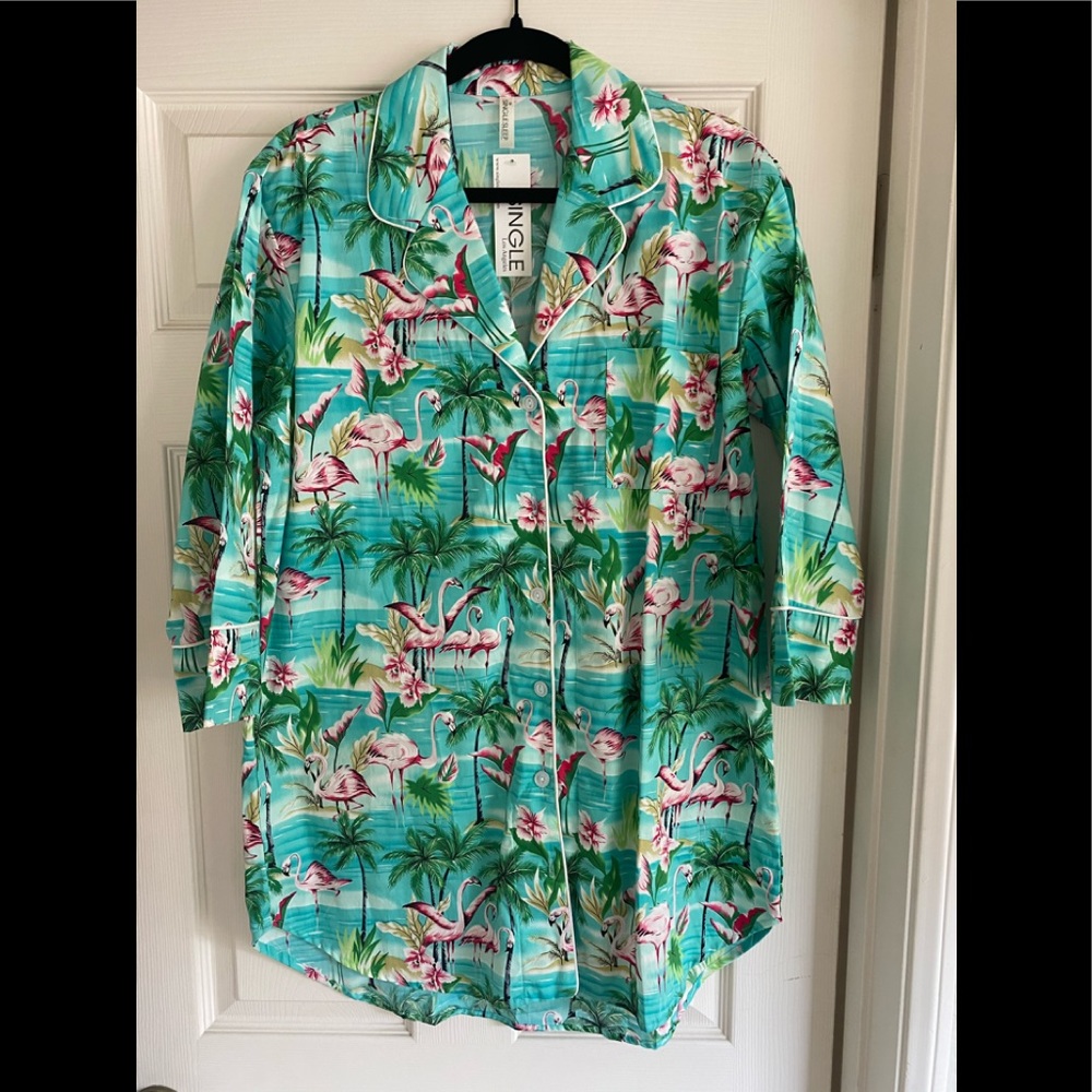 Pajama oversized boyfriend shirt